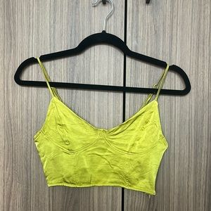 Lime Green Zara Corset Tank Top
